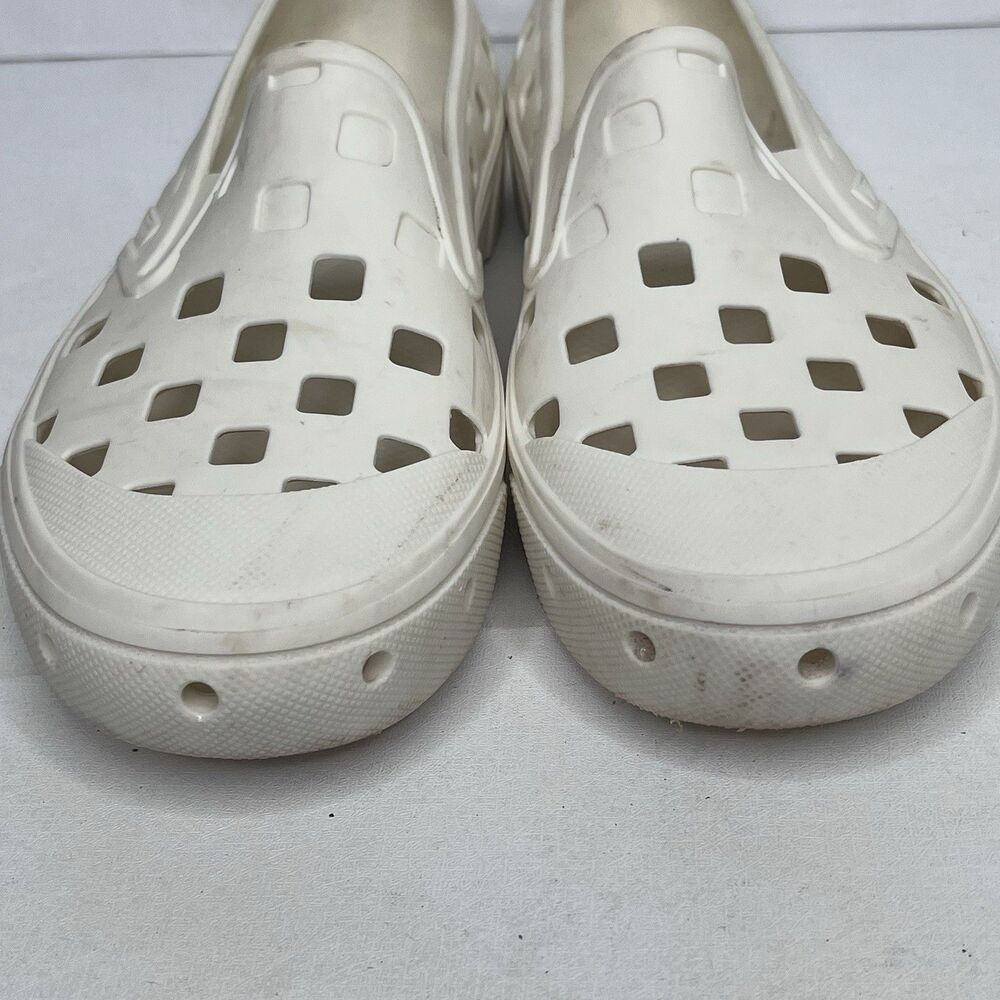 Vans Slip-On Trek White Rubber Square Cutout Casual Shoes Womens Size 6 - Picture 3 of 10